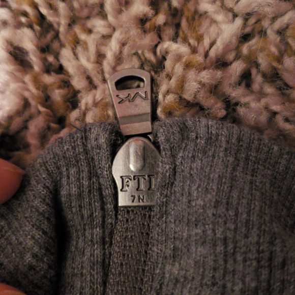 Michael Kors Signature Gray Track Jacket Full Zip - Picture 7 of 8